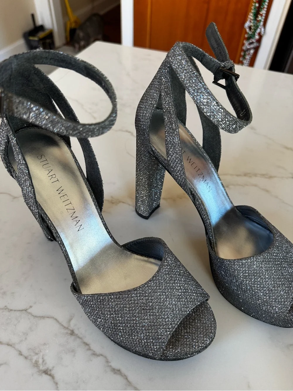 Stuart Weitzman glamorous gunmetal